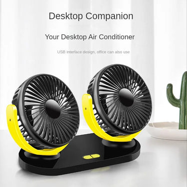 Ventilador dual 3 velocidades carga usb
